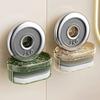 Light Luxury Butterfly Suction Cup Soap Box Shelf Wall-mounted Draining Sponge Soap Box for Home Bathroom Without Drilling