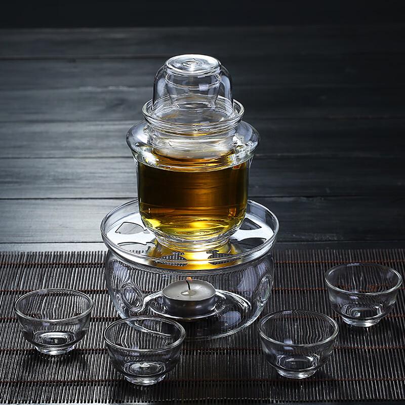 Peach & Gardenia Glass Sake Warmer Set