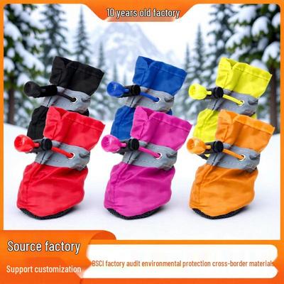 Reflecterende Antislip Waterdichte Hondenschoenen voor Kleine & Middelgrote Honden - Zachte Bodem Oxford Huisdierlaarzen voor Voetbescherming.