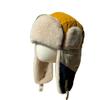 New Winter Color-blocked Thickened Aviator Hat for Men and Women, Outdoor Cycling Warm Ear-protecting Hat, Northeast Cold-proof Pilot Hat