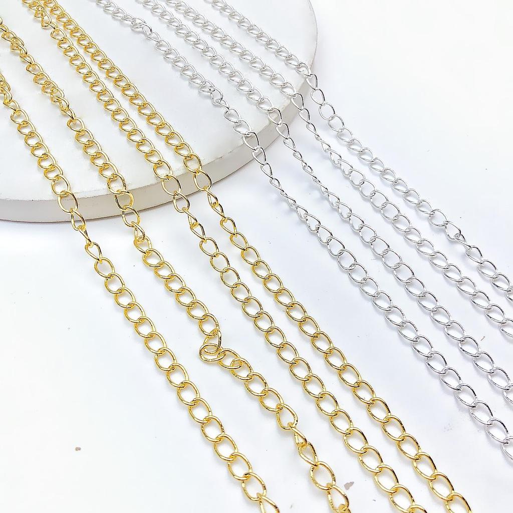 Goldgefüllte 18k farberhaltende Verlängerungskette für DIY-Armbänder und Halsketten in Gold und Silber