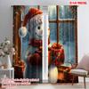 2pcs,2D Plane Printing Minimalist Curtains Cute Snowman Christmas Gifts_h (3) Versatile Polyester Fabric (without Rod) Versatile