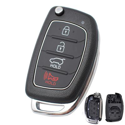 Carcasa de llave de control remoto para coche, carcasa de repuesto para Hyundai Santa Fe Sonata Tucson I40 Ix45, 4 botones con hoja sin cortar 2013- 2019