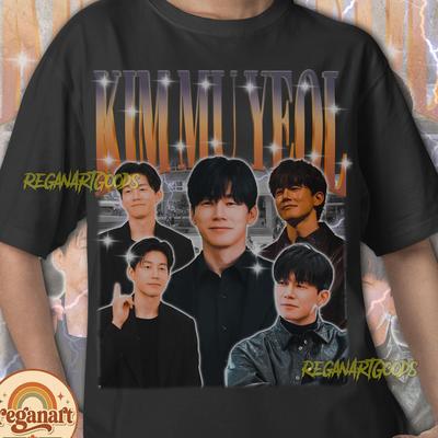Kim Mu-Yeol Vintage Korean Actor Portrait Comfort Colors Tee, Retro Kdrama Fan Gift