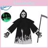 Halloween Kids Grim Reaper Death Costume With Luminous Sickle Prop