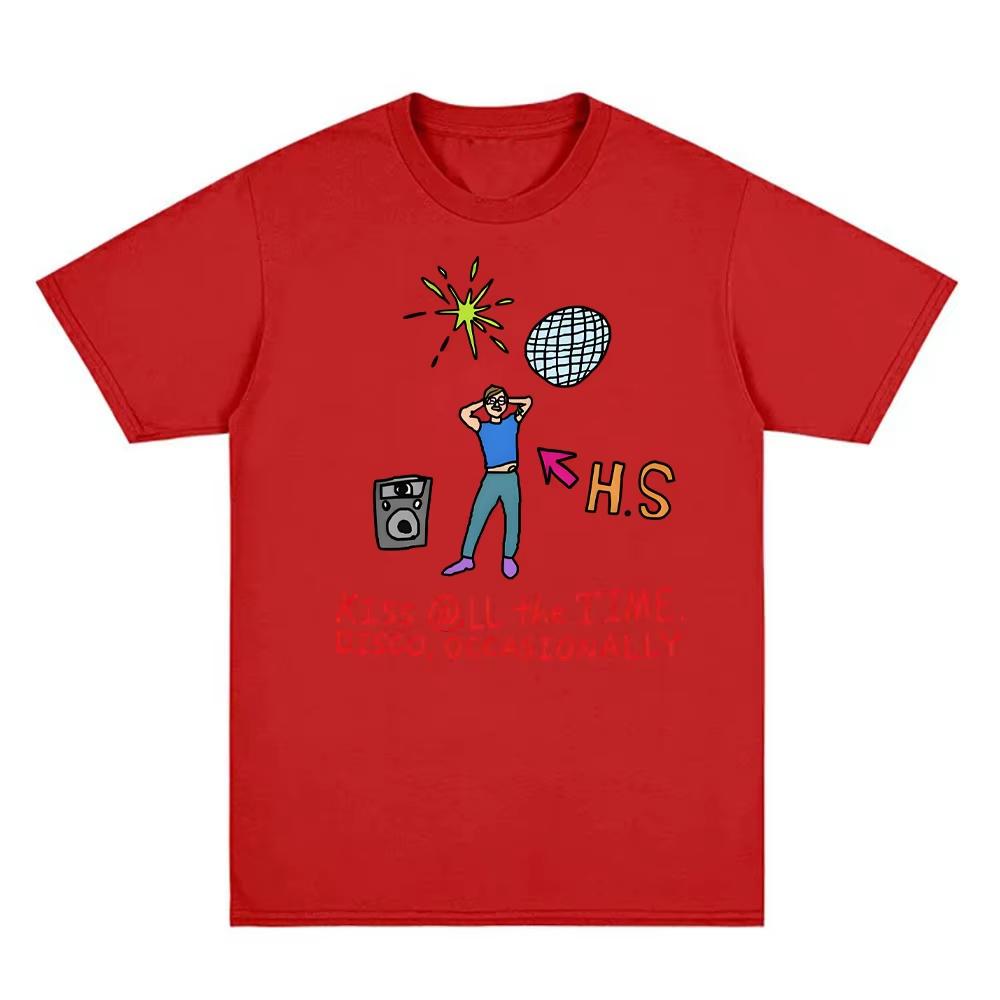 Kiss All The Time Disco Occasionally Unisex Classic Classic T-Shirt HarryStyle Pure Cotton Tees Roupas Femininas Anime Clothing