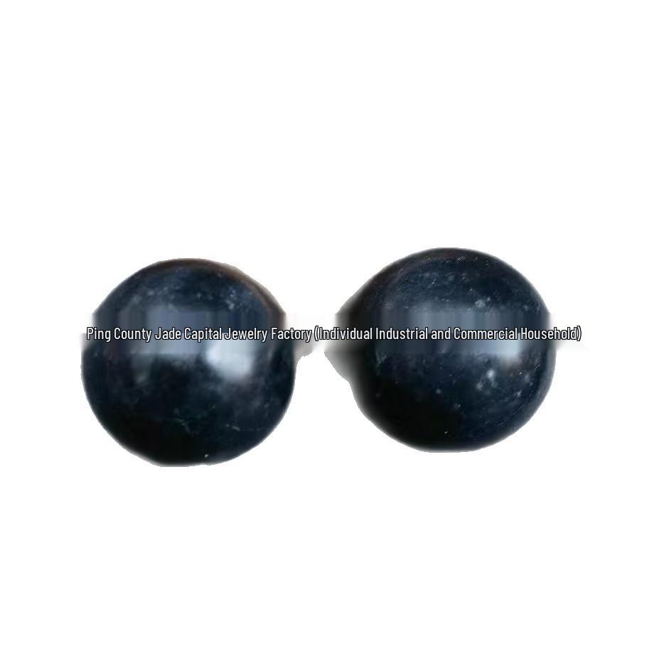 Natural Obsidian Massage & Rehabilitation Hand Ball for Fitness - Jade Grip Ball for Middle-Aged and Elderly Users