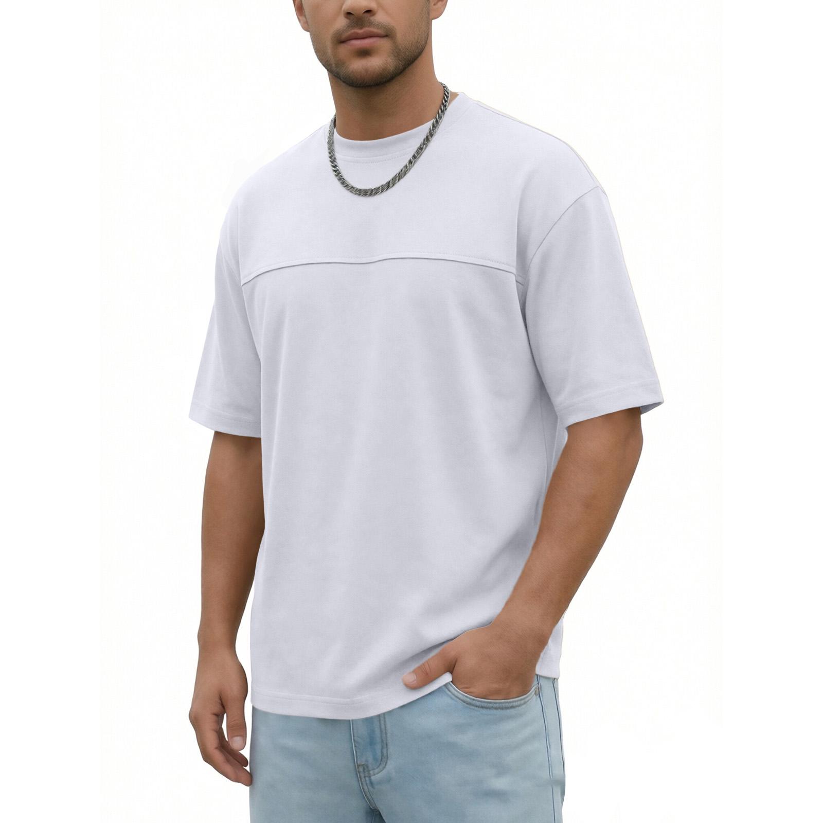 Men s Casual Short Sleeve T Shirt Crew Neck Relaxed Fit Lightweight Breathable Summer Top L