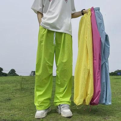 Ολόσωμη Φόρμα Ρετρό Φθορίζον Πράσινο Unisex – Καλοκαιρινό Casual Παντελόνι με Φαρδύ Πόδι