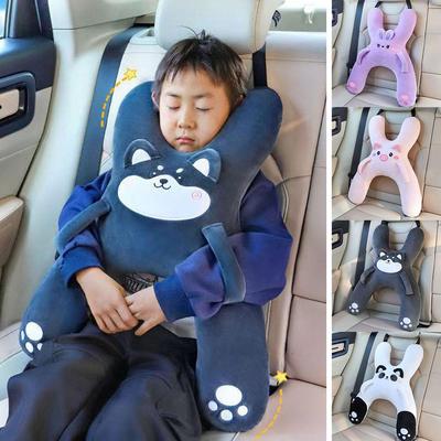 Autonackenkissen mit Sicherheitsgurt Sicherheitsschlaf Kinderhilfe Autokissen Sitz Erwachsener Sitzlehne Schlafen Kopf Verhindern Auto Anlehnen Sitz E9Q1