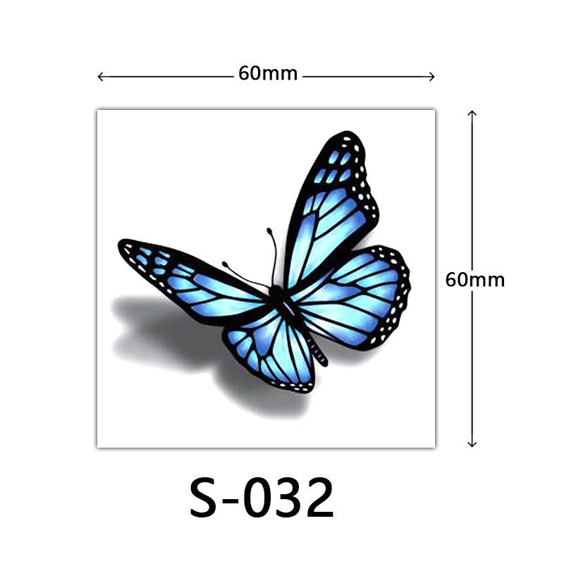 Small Flower Tattoo Sticker Female 3D Color Tattoo Sticker Rose Lotus Butterfly Flower Tattoo