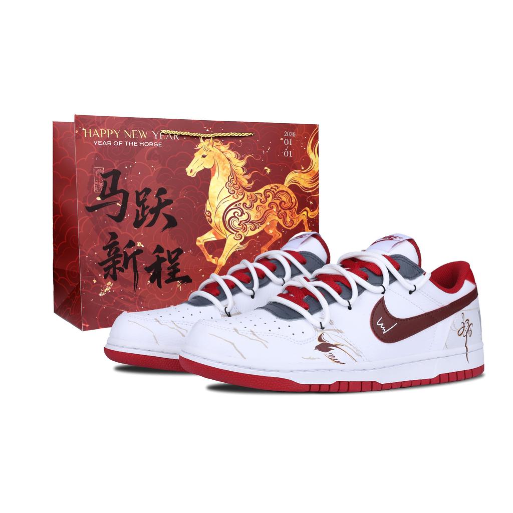 Nike Big Swallow Brings Blessings Leather Slip Resistant, Abrasion Resistant, Lightweight, Breathable Low Top 355152-150(Team28-)