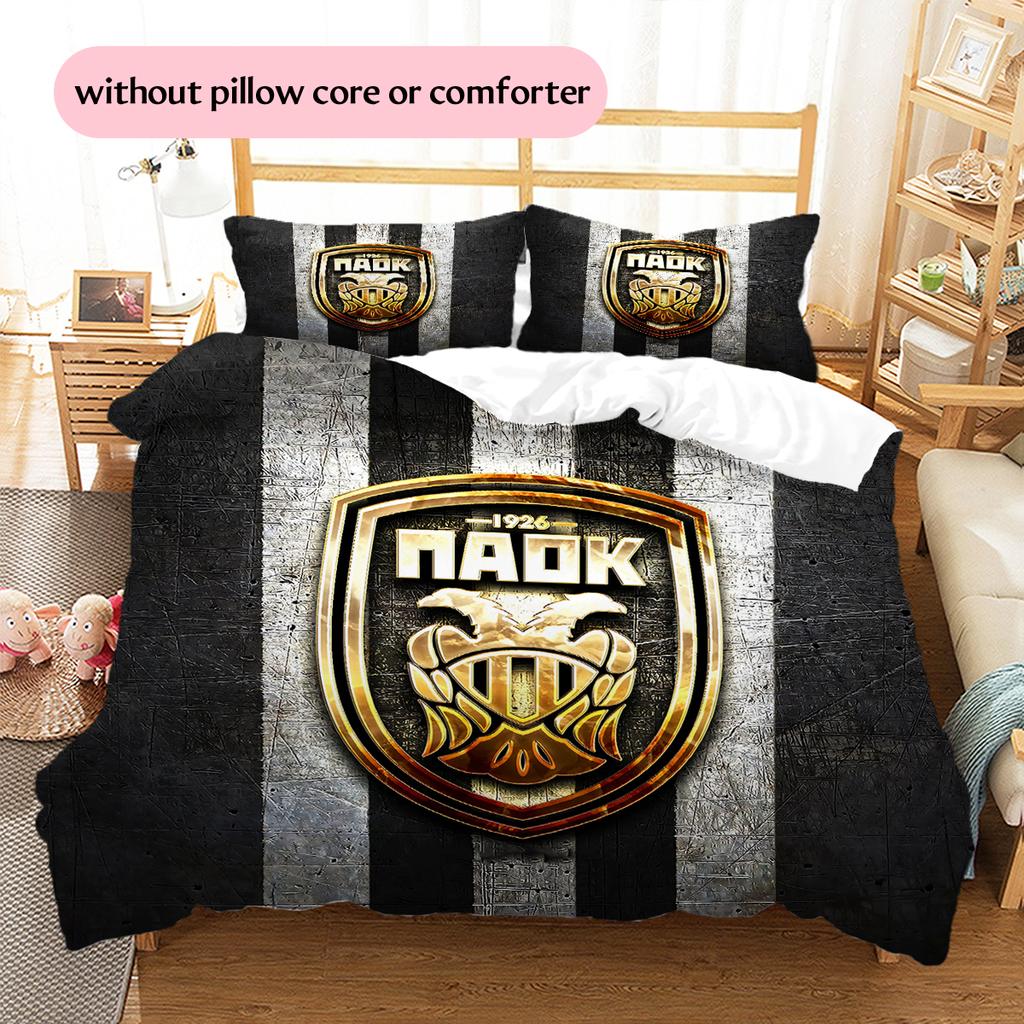 Biancheria da letto con motivo PAOK FC Decorazione per la casa Regalo di compleanno (1 * copripiumino + 2 * federa, senza nucleo)