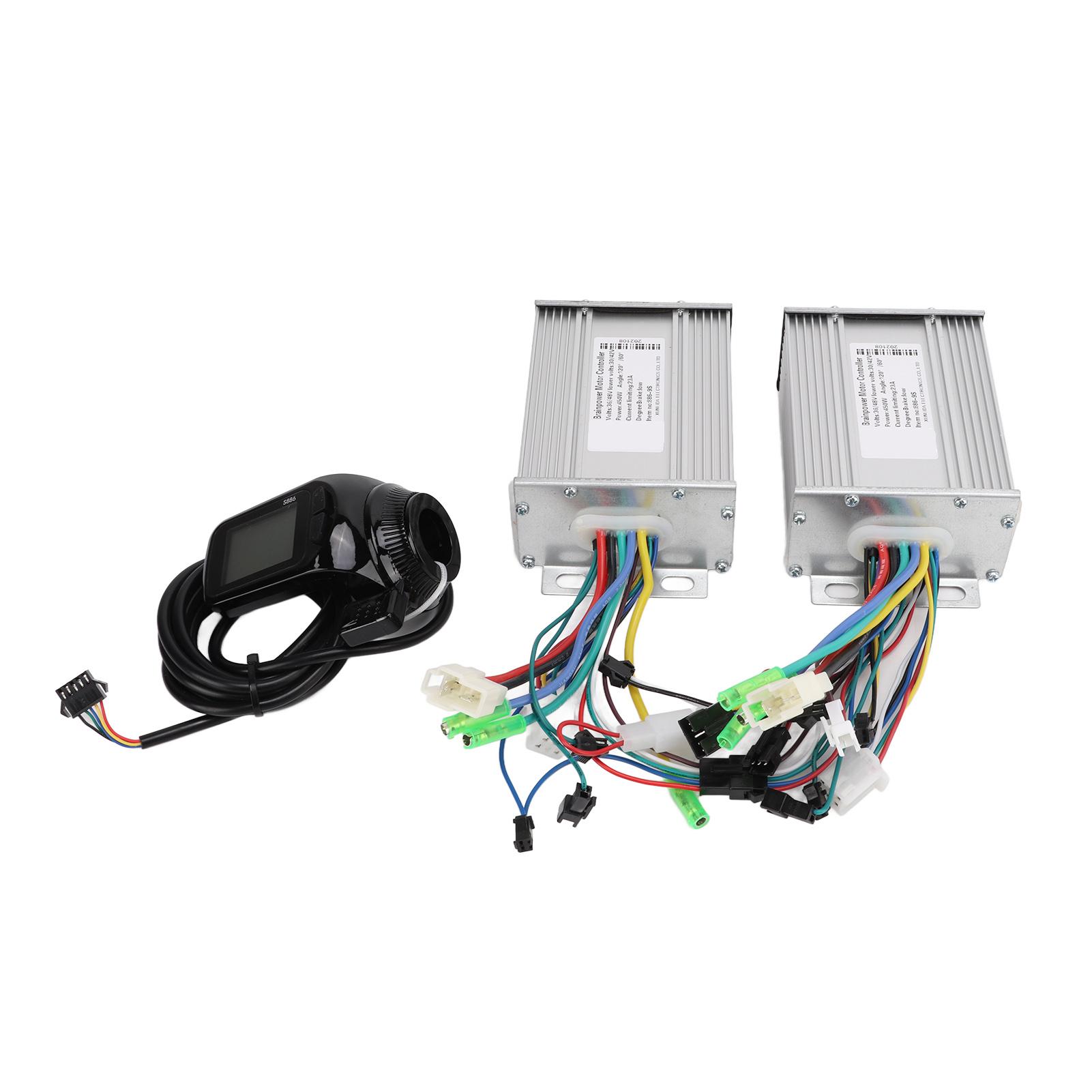 

Electric Bicycle Scooter Brushless Controller Kit 36/48V 450W LCD Instrument Dual Drive Controller Kit