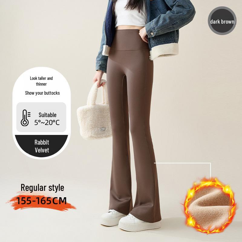 Women's High-Waist Flared Pants - Petite, Lightweight Summer Style, 2025 Collection, No-Drop Long Casual Design