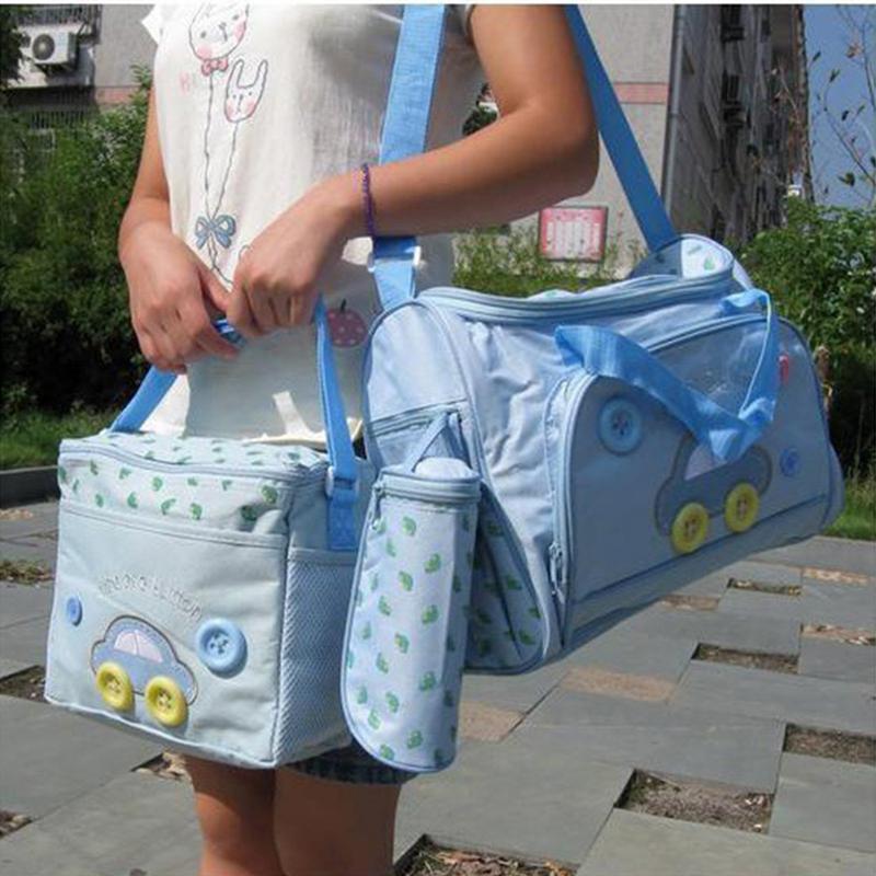 Cheap Portable Baby nappy changing bag set 4PCS Brand New Cute diaper
