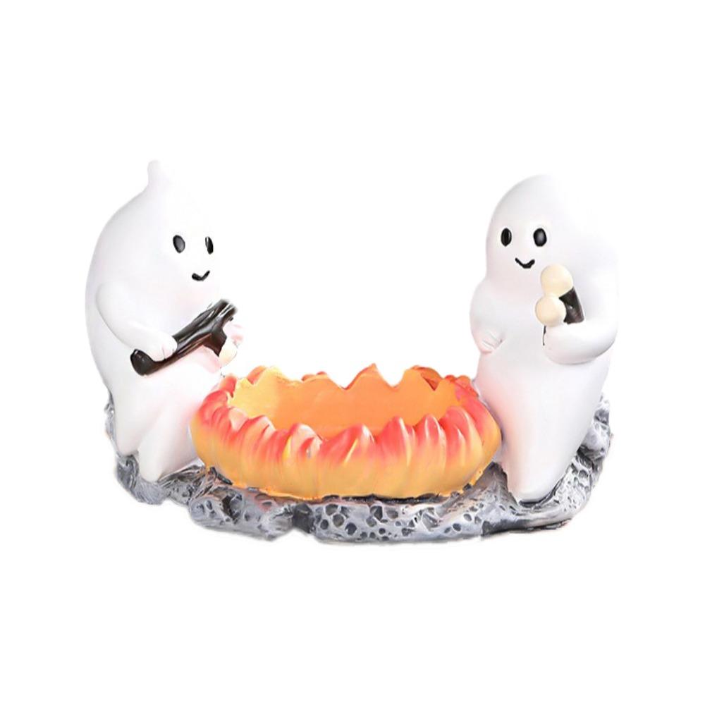Vintage Pumpkin Candelabra Cartoon Ghost Candlestick Halloween Candle Holder  Table Centerpiece