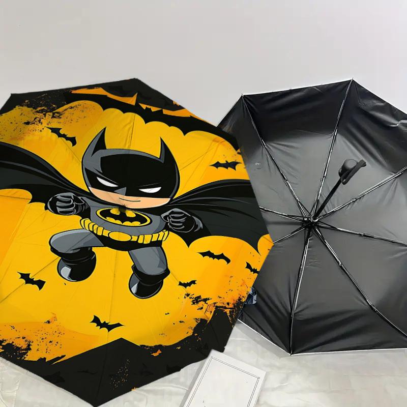 1PC Warner Batman Halloween Automatic Open/Close Umbrella with Windproof, 9-Rib Sturdy Canopy, Durable Ribs1226A