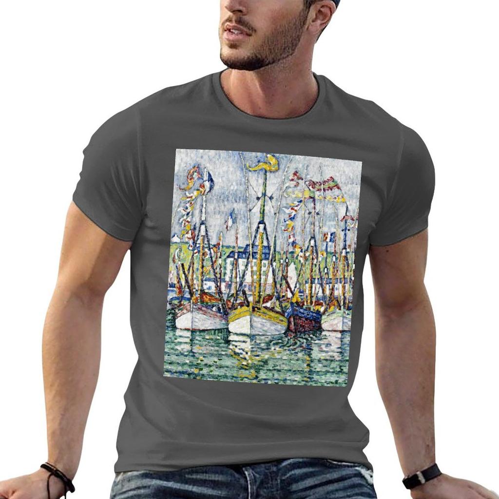 Paul Signac Blessing Of The Tuna Fleet At Groix TShirt Soft AntiShrink Cotton Tee