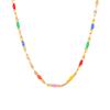 Jewelry Stainless Steel Colored Beads Lip Chain Necklace Gold E-Commerce Jewelry