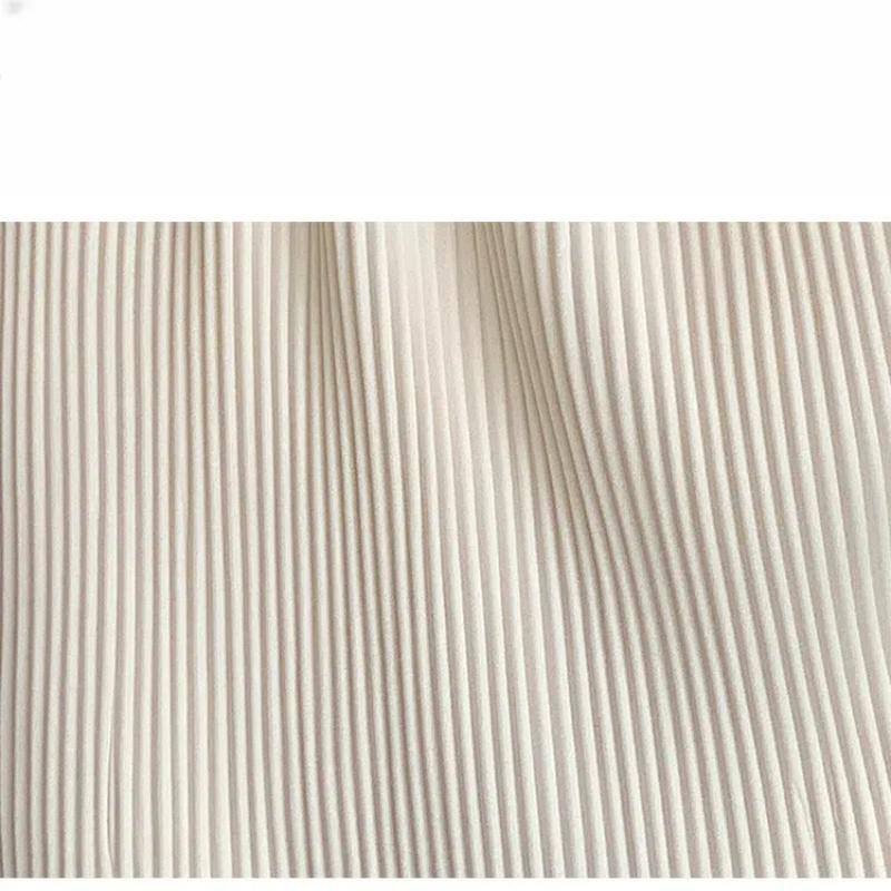 Wiosna Lato Odzież Damska Jednolity Kolor Elastyczna Wysoki Stan Casualowy Frędzel Marszczenie Dopasowany Uniwersalny Modny Długość do Kolana Spódnice