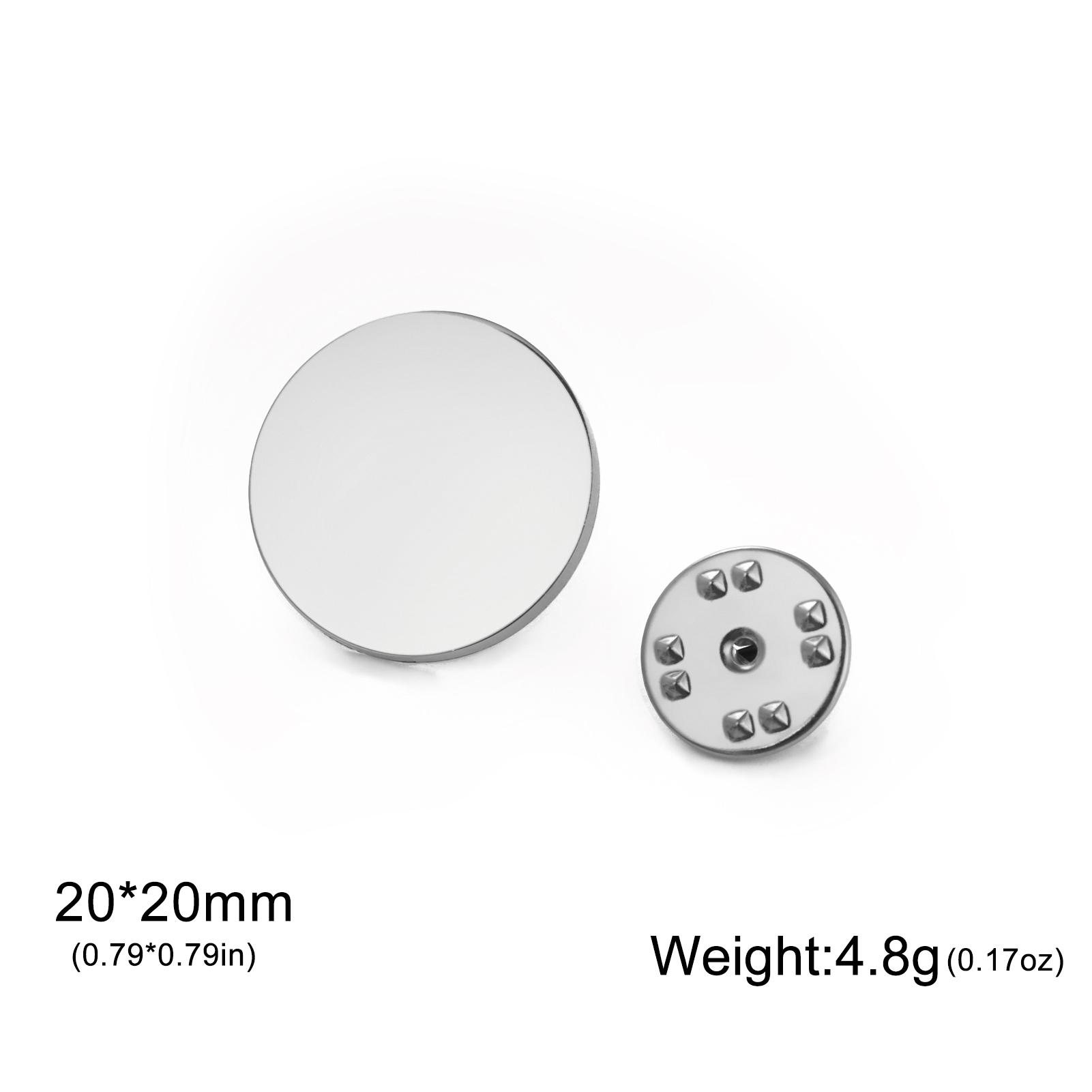 

Teamer 20mm Round Smooth Brooch For Men Women Stainless Steel Badge Pin Suit Accessories Fashion Minimalist Jewelry 2026 New