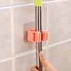 Creative And Powerful Non-Marking Pulley Mop Clip Without Punching Holes Hanging Broom Rack, Bathroom Mop Hook Adhesive Hook Hanger