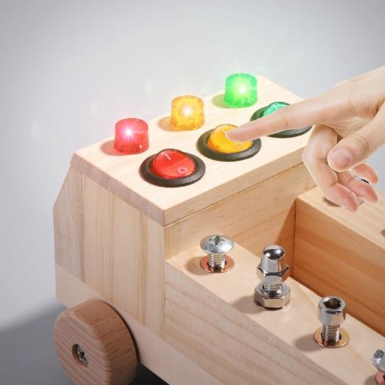 Wooden Car Screwdriver Board Set Fine Motor Skills Kids Educational Busy Truck Sensory Toy Toddlers Preschool Activity Learning Toy