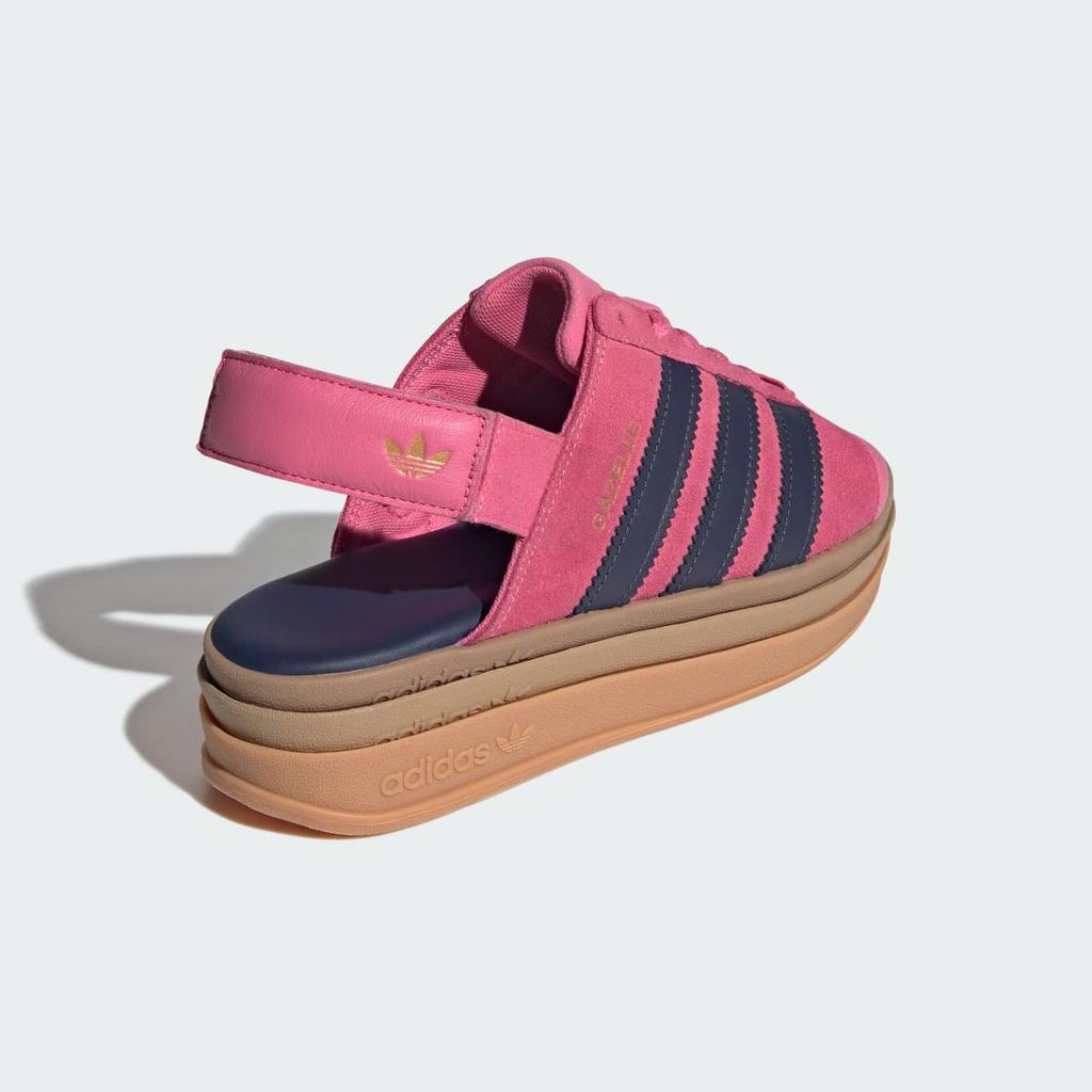 adidas Gazelle Bold Sandal KK4221 Unisex Originals Sandals Pink Fusion / Shadow Navy / Gold Metallic