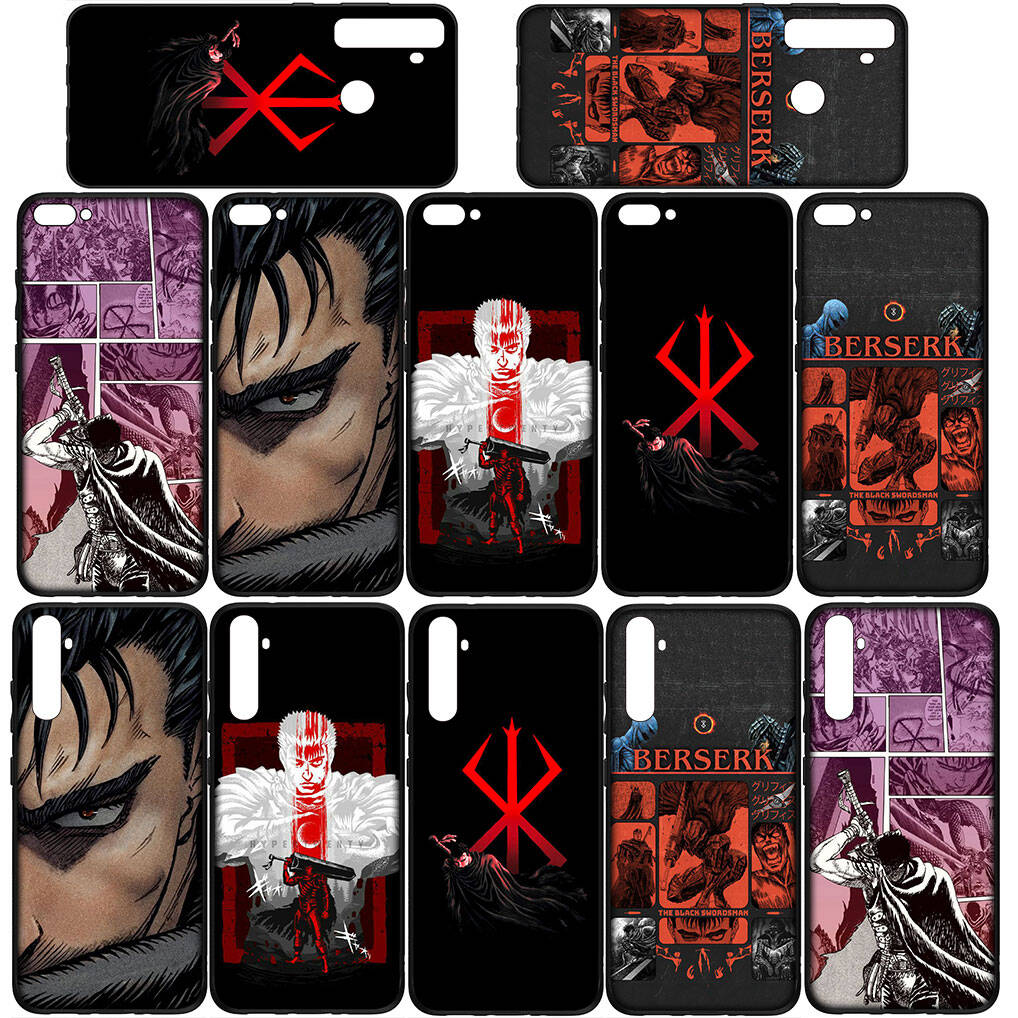 for iPhone 17 16 15 Xiaomi Poco F7 F8 X7 X6 F5 C85 C75 C71 M8 Redmi Note 14 13 12 11 Pro Max 14C 13C 15C A3 A4 Phone Case Anime Berserk Guts Cover