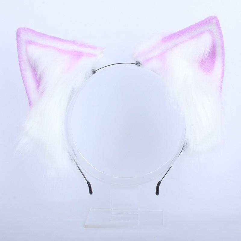 Süßes Lolita-Stirnband mit Fuchsohren und Spitzen-Schleife, Haarschmuck für Damen, Süßer Gothic-Stil