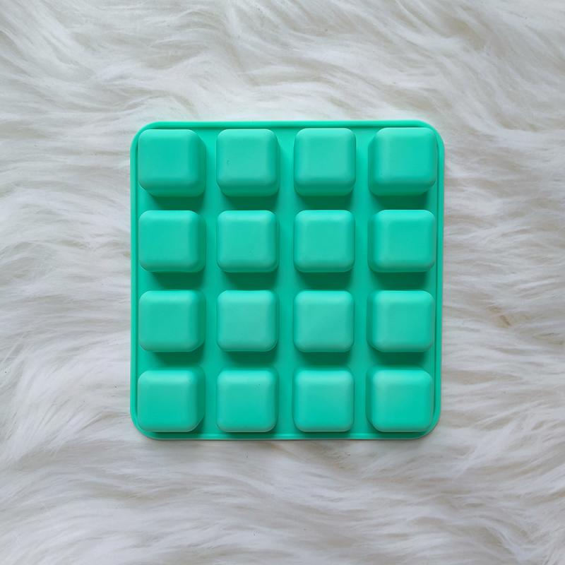 16dutinková čtvercová mřížka na led Forma na pečení dortů ze silikonu pro kutily Čokoládový dort Sušenky Cukroví Puding Lanýže Brownies Forma na pečení