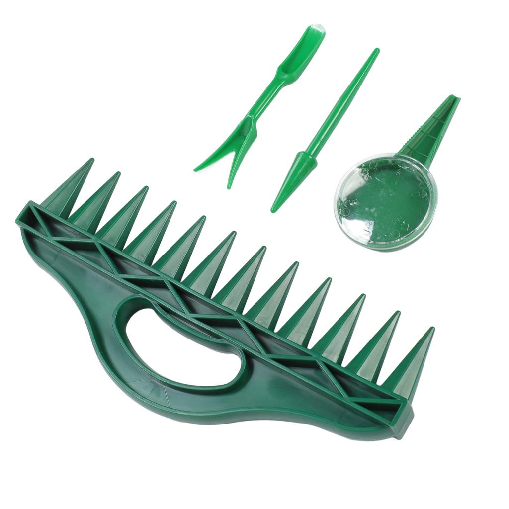 12 Holes Soil Digger Planter Increase Efficiency Garden Sowing Spacer with Adjustable Seeder