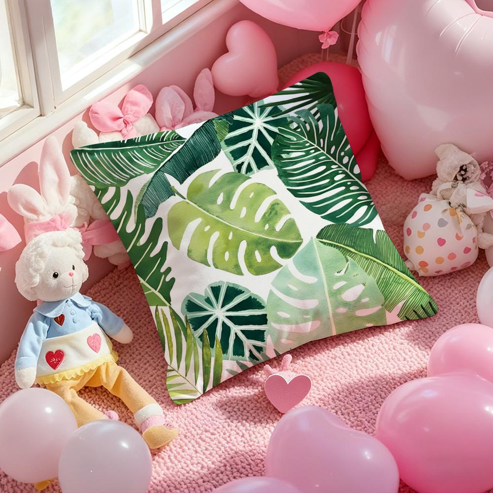 Modern style Leaf Cushion Cover Pattern Printed Pillowcase for Living Room Sofa Cushion Cover & Bedroom Decor