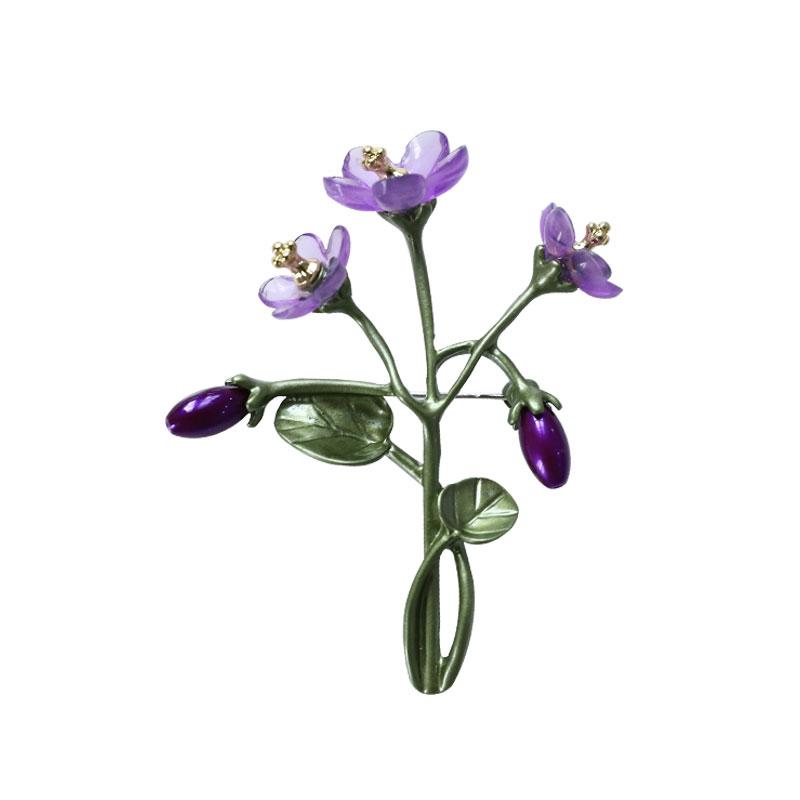 

Фиолетовые хрустальные броши-цветы для женщин, праздничная брошь на воротник, повседневная брошь, подарки