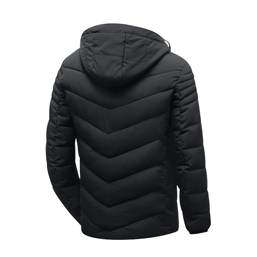 European And American Winter Men's Thick Cotton Padded Clothes Casual Hat Coat Cotton Padded Jacket