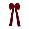 Large Red Flannel Festival Bow Pendant 80x40cm Tree Gift Decor Festive
