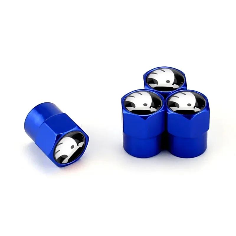 4pcs Car Tyre Wheel Stem Air Valve Caps for Skoda Octavia A7 Superb 2 Fabia Rapid Yeti Kodiaq Kamiq Metal Tire Cover Accessories