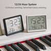 Lcd Digital Alarm Clock Large Screen Displays Multi-functional Magnetic Design Thermometer Meter Humidity Monitor