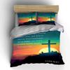 Cross and sunset design. Bedding sets Duvet cover sets Duvet covers Pillowcases(1*Duvet Cover 2*Pillowcases without duvet insert)