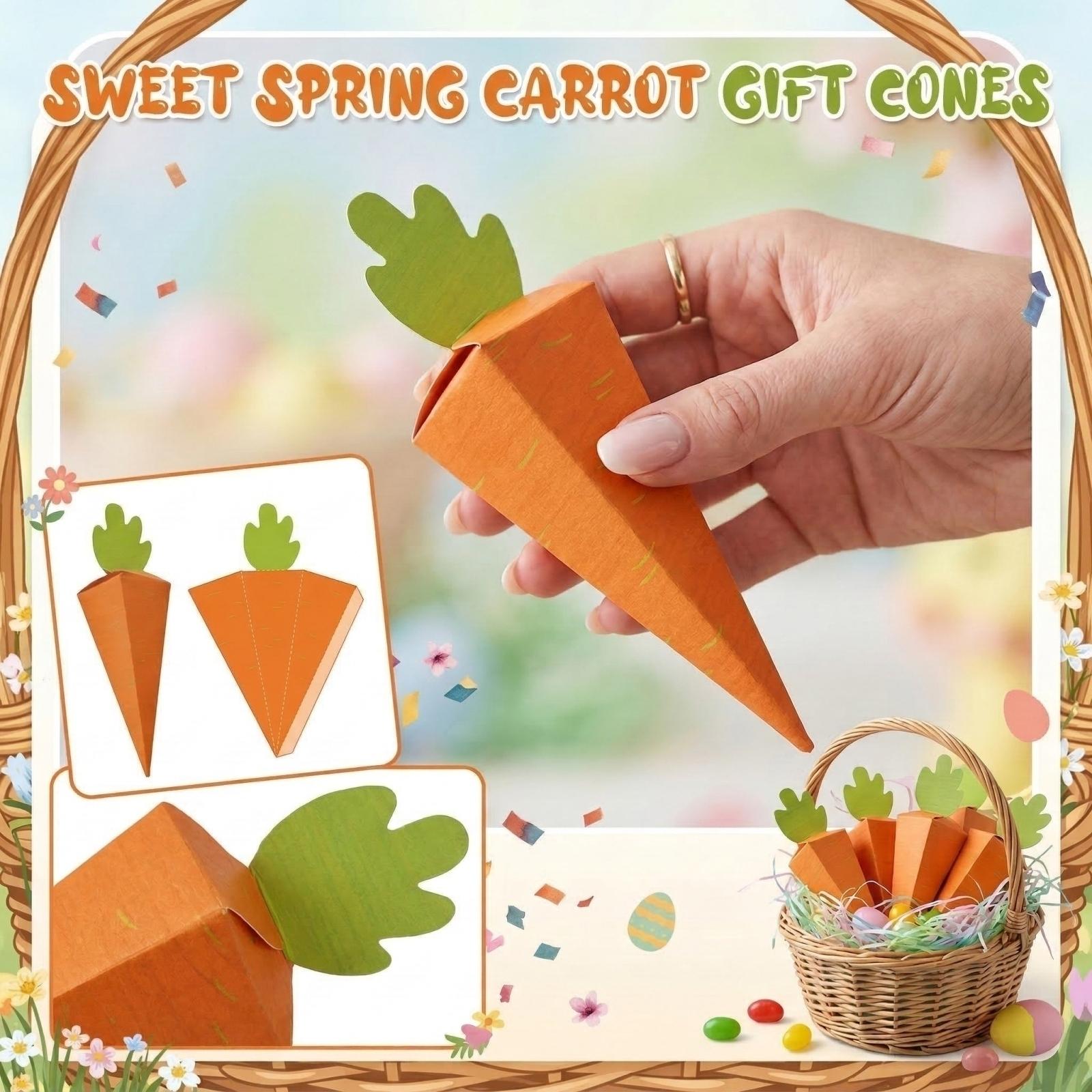 

Easter Candy Boxes - Fillable Paper Holders For Chocolate & Sweets, Cute Holiday Party Gift Containers For Spring Celebrations One Size