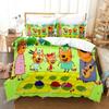 New Print Cartoon Kid-E-Cats Bedding Set Luxury Duvet Cover Comforter Bed Set Quilt Cover Pillowcase,King Queen Twin Size Luxury