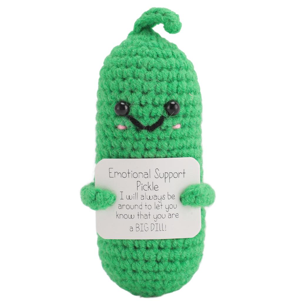 Gurke Häkelpuppe Emotionale Unterstützung Inspirierend Niedlich Gurke Handgemacht Wollgarn Stricken