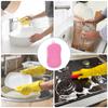 Uxcell Multipurpose Kitchen Dish Sponge Microfiber Sponge Scouring Pad Sponge Scrub for Dishwashing Kitchen Cleaning Pink 5pcs Scrubber, Non-Scratch