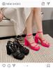 Fashion Thin Heeled Women Sandals 2025 Summer European Style Ankle Buckle Strap Platform Shoes Sexy Street Party Banquet Fashion Sandals