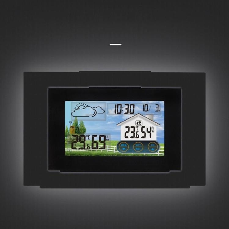 Wireless LCD Screen Multiple Channel Weather Forecast Station With Digital Display Control And 60M Transmission Ranging