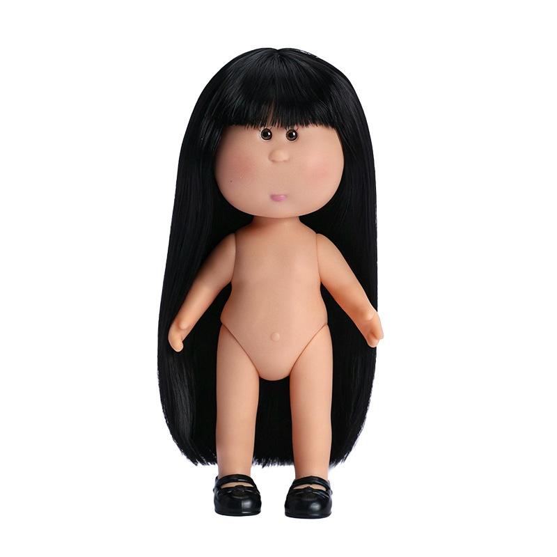 1 Pezzo Corpo Articolato Action Figure Bambina Giocattolo Capelli Ricci 14cm Occhi a Fagiolo Bambola in Vinile Pelle Scura Vestire Mia Patata Bambole Regalo per Bambini