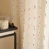 1 pz Tende in Tulle Vintage Passanti Superiori Decorazione Soggiorno Tende con Ricamo Cartone Animato Tende Parasole Camera da Letto Balcone