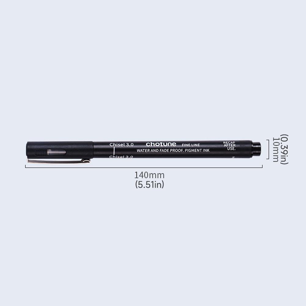 3-15PCS/Set Black Fine Point Pen Waterproof Ink Line Drawing Pen for Artist Illustration Sketching Anime Manga Technical Drawing