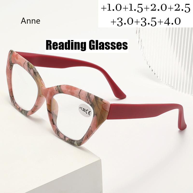 Reading Glasses Spring Hinge Classic Print Flower Frame Men and Women HD Reader Eyeglasses Diopter +1.0+2.0+3.0+4.0 Óculos